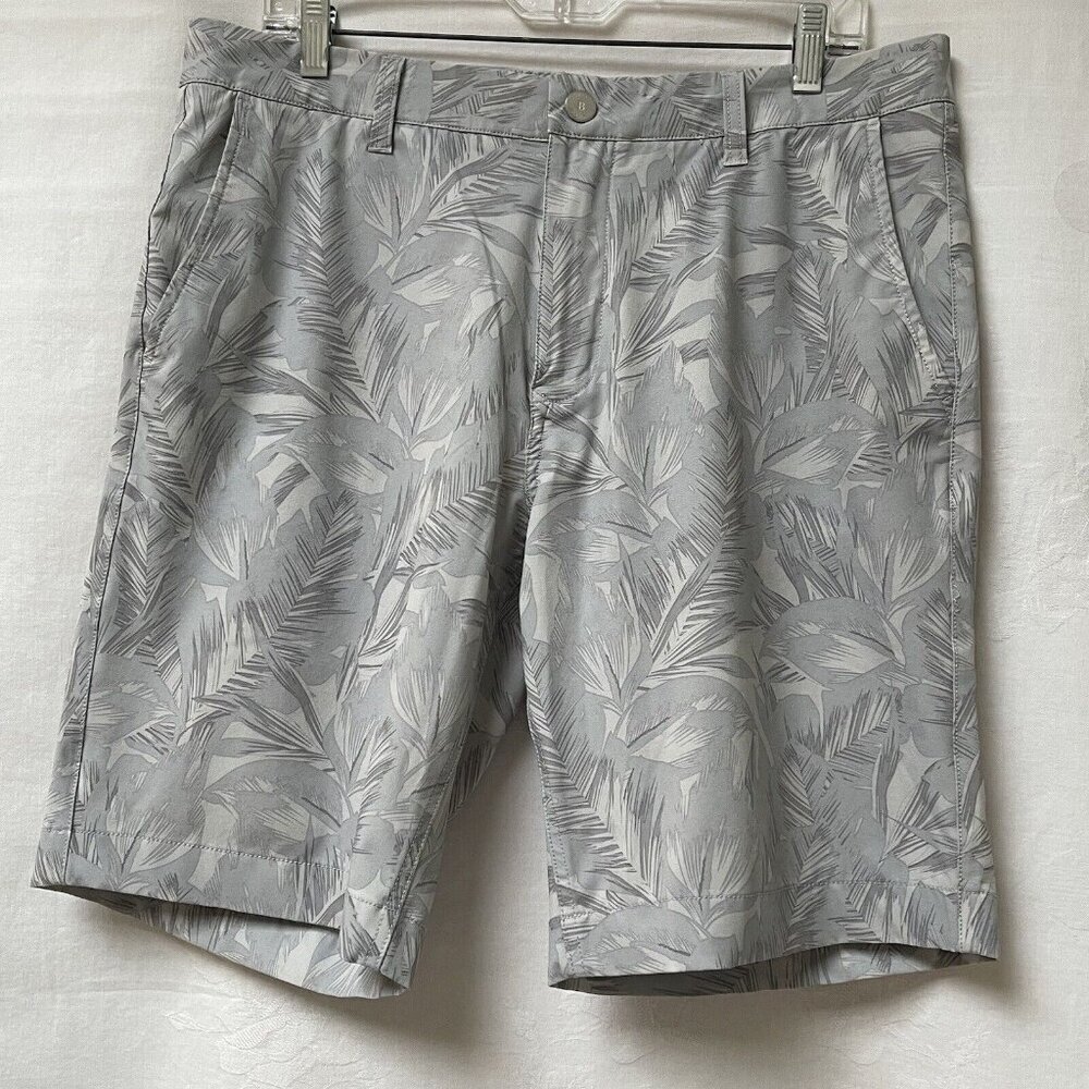 Bonobos Flat Front Shorts Mens 34 Tropical‎ Palm Golf Outdoor Chino Summer